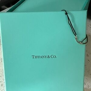 Tiffany & Co. Silver Charm on Black Cord Bracelet